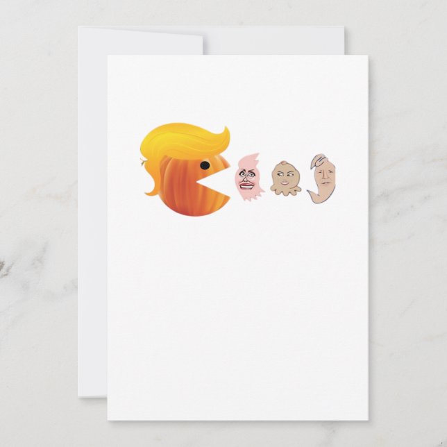 Tarjeta Festiva Trumpkin comiendo el clásico demócrata - Salón sat (Anverso)