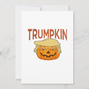 Tarjeta Festiva Trumpkin Halloween Divertido Clásico – Máscara de