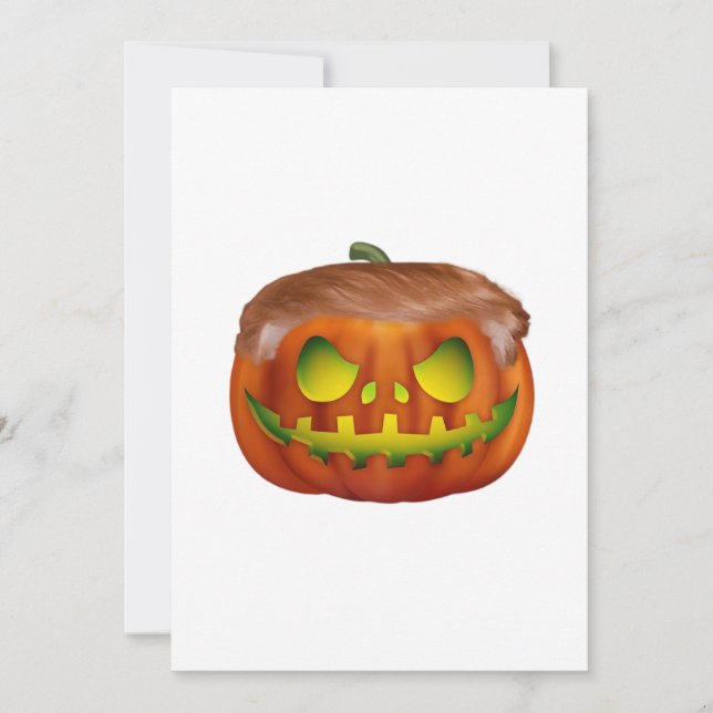Tarjeta Festiva Trumpkin – Haz que Halloween sea genial de nuevo (Anverso)