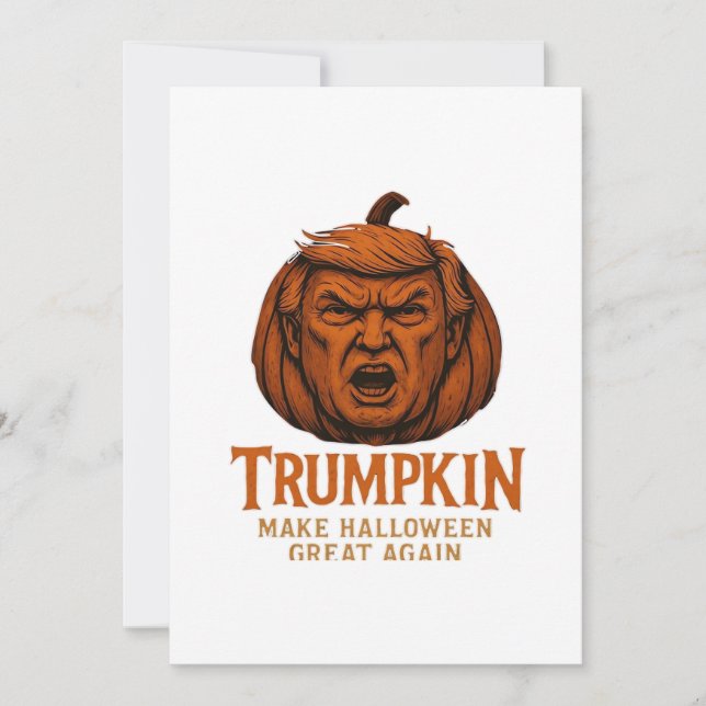 Tarjeta Festiva Trumpkin... Haz que Halloween sea grandioso de nue (Anverso)