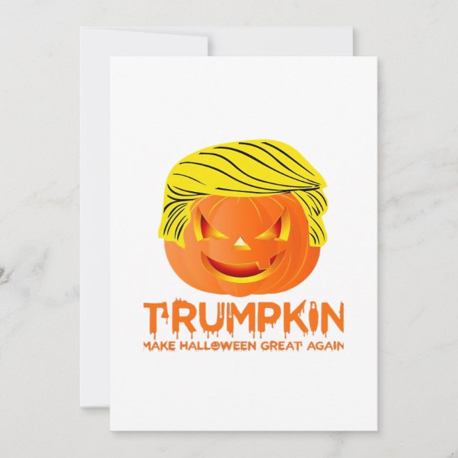 Tarjeta Festiva Trumpkin - ¿Tienes Miedo? Clásica (Anverso)