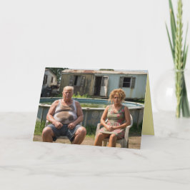 Tarjeta Festiva Trumps at Home Greeting Card 2