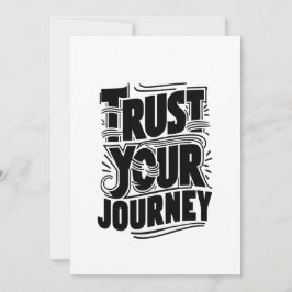 Tarjeta Festiva Trust Your Journey Vertical Typography Art