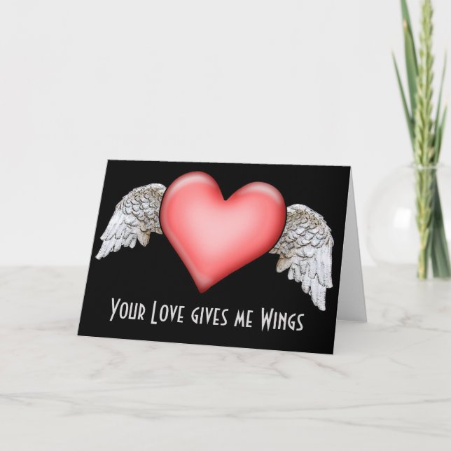 Tarjeta Festiva Tu amor me da alas (Anverso)