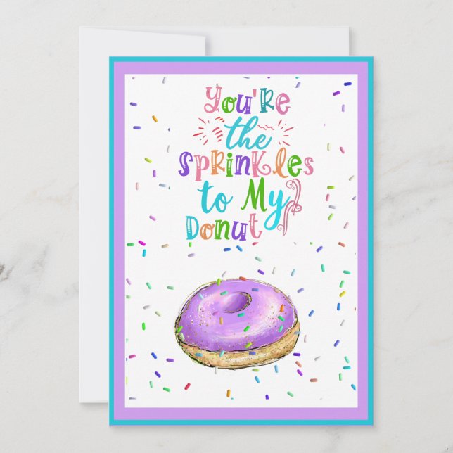 Tarjeta Festiva Tú eres las rociadas de mi salón de donut (Anverso)