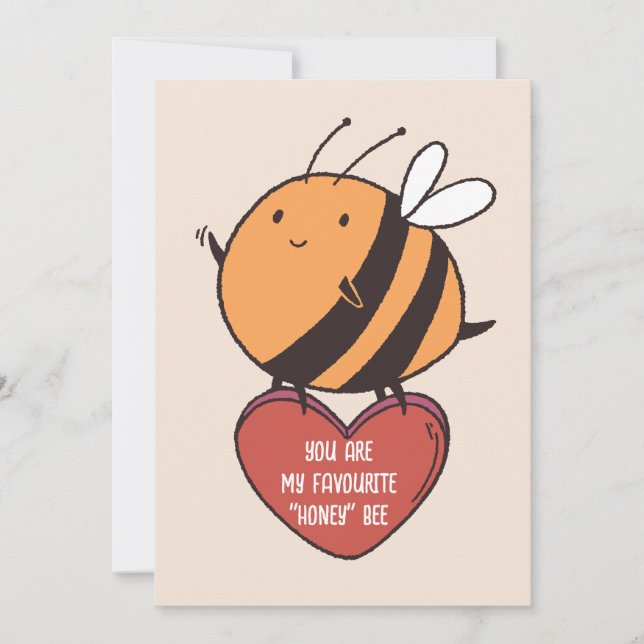 TARJETA FESTIVA TÚ ERES MI APA DE MIEL FAVORITA (Anverso)