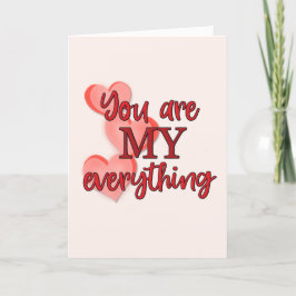 Tarjeta Festiva "Tú eres todo" Amor dulce romántico