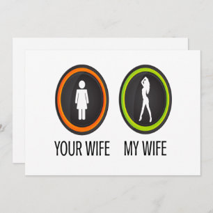 Tarjeta Festiva Tu esposa mi esposa