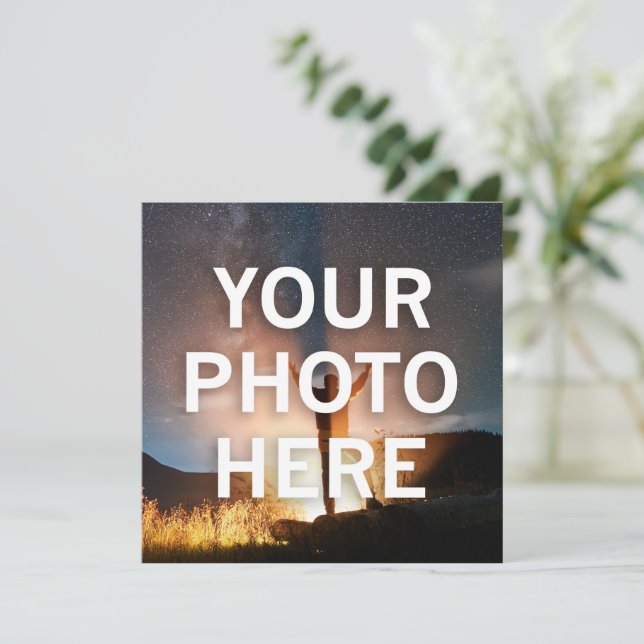 Tarjeta Festiva Tu foto aquí (Anverso de pie)