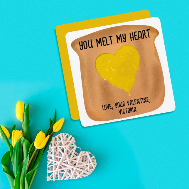 Tarjeta Festiva Tú fundes mi corazón Funny Butter El día de San Va (Subido por el creador)