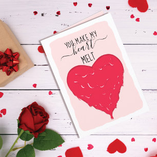 Tarjeta Festiva Tú Haces que mi Corazón se Derrita Día de San Vale
