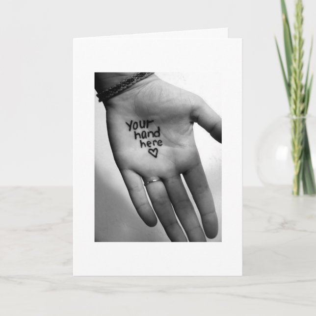 TARJETA FESTIVA ****TU MANO EN MÍO***RESTO DE NUESTRAS VIDAS (Anverso)