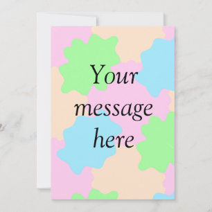 Tarjeta Festiva Tu mensaje aquí agregar texto nombre boho colorido