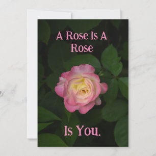 Tarjeta Festiva ¡Tu Rosa Es Rosa!