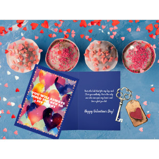 Tarjeta Festiva Tú tienes la llave de mi corazón Día de San Valent