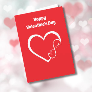 Tarjeta Festiva Tú Yo Infinito Corazón Foto Simple Día de San Vale