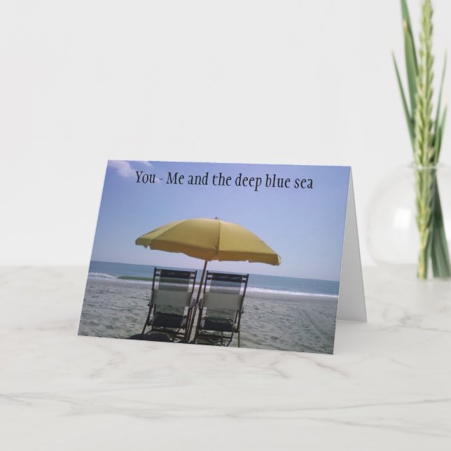 TARJETA FESTIVA TÚ-YO Y EL PROFUNDO MAR AZUL (Anverso)