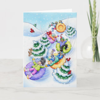 Tarjeta Festiva Tubería de la nieve