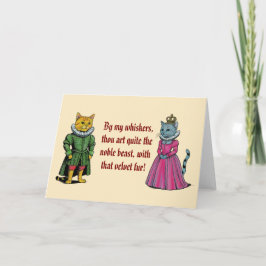 Tarjeta Festiva Tudor Cats Valentine Historia romántica