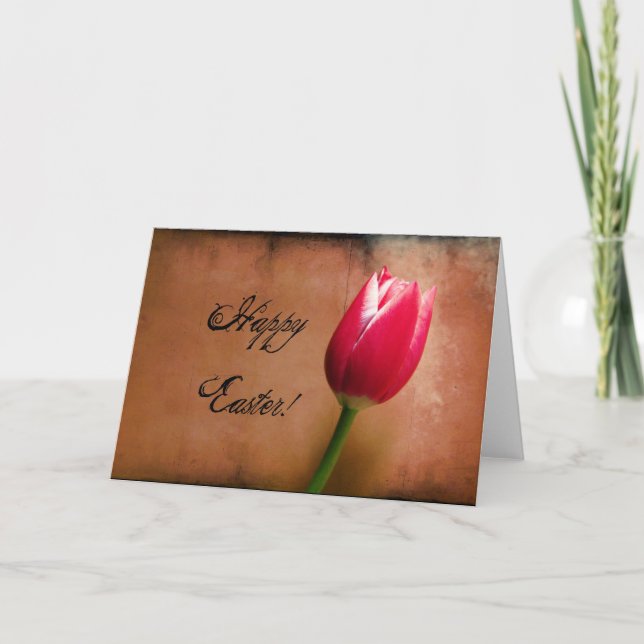 Tarjeta Festiva Tulip Easter (Anverso)