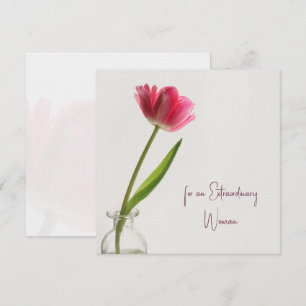 Tarjeta Festiva Tulipán moderno 8 de marzo Día Internacional de la