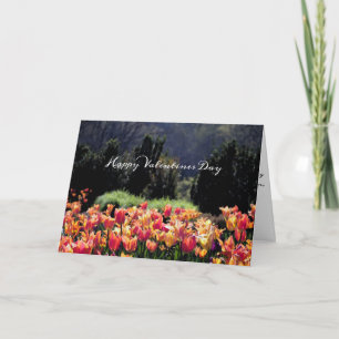 Tarjeta Festiva Tulipanes de la acuarela para el día de San