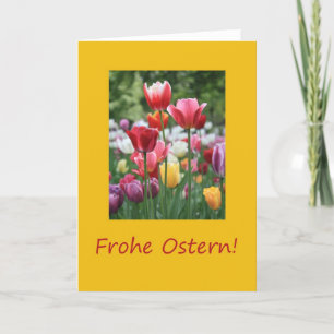Tarjeta Festiva Tulipanes de Pascua de Alemania