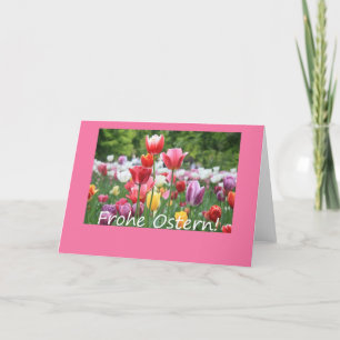 Tarjeta Festiva Tulipanes de Pascua de Alemania