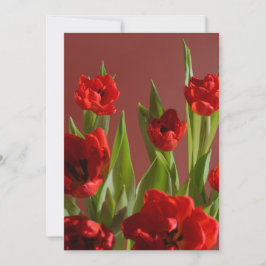 Tarjeta Festiva Tulipanes Rojos “¿Sé mi San Valentín?” San Valentí