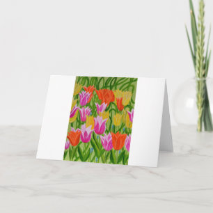 Tarjeta Festiva Tulipanos