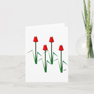Tarjeta Festiva Tulipanos