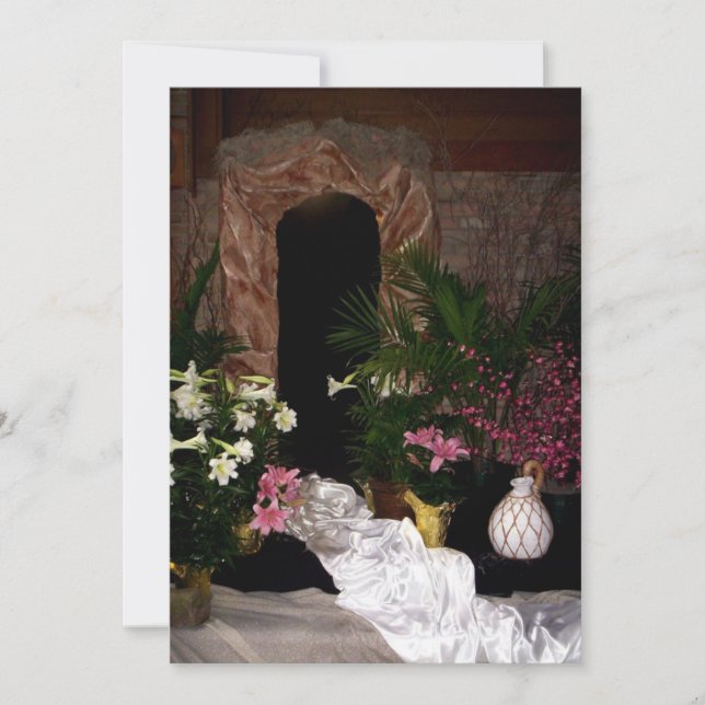 Tarjeta Festiva Tumba vacía de Pascua (Anverso)