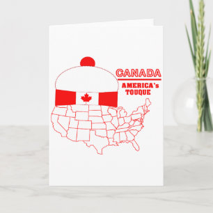 Tarjeta Festiva Tuque fresco de Canadá América