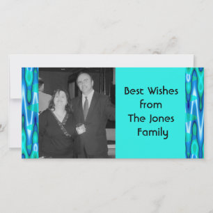 Tarjeta Festiva turquesa