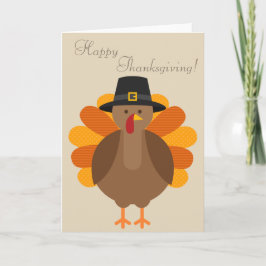Tarjeta Festiva Turquía colorida | Cartas de Acción de Gracias