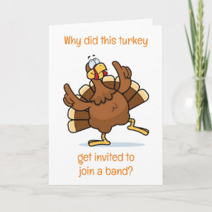 TARJETA FESTIVA **TURQUÍA COMICAL** PARA USTED EN GRACIAS