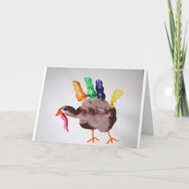 Tarjeta Festiva Turquía Feliz Día de Acción de Gracias. ¡Góblalo! (Anverso)