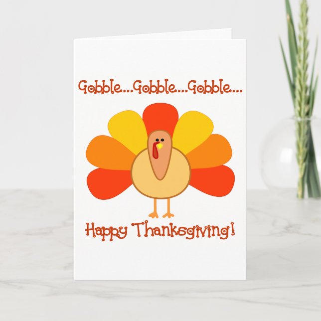 Tarjeta Festiva Turquía...Gobble, Gobble (Anverso)