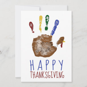 Tarjeta Festiva Turquía, niño feliz día de acción de gracias