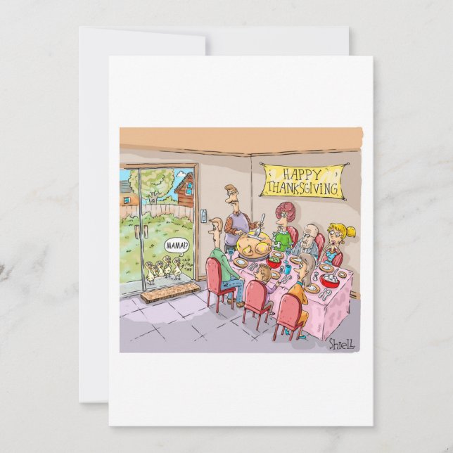 Tarjeta Festiva TURQUÍA NIÑOS DIVERTIDOS Acción de Gracias (Anverso)