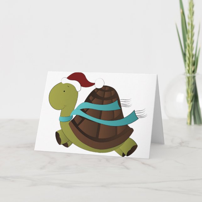 Tarjeta Festiva turtle Christmas (Anverso)