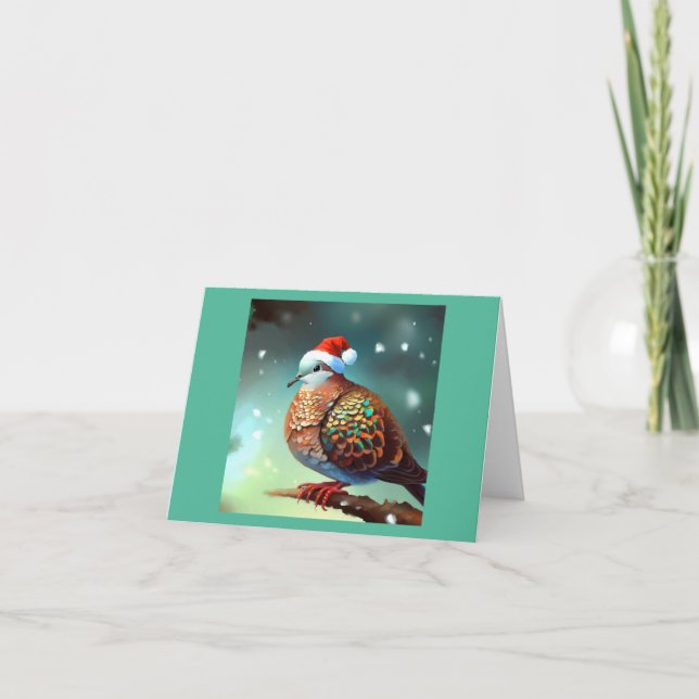 Tarjeta Festiva Turtle Dove 3 (Anverso)