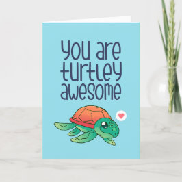 Tarjeta Festiva Turtley asombrosa tortuga, un gracioso El día de S