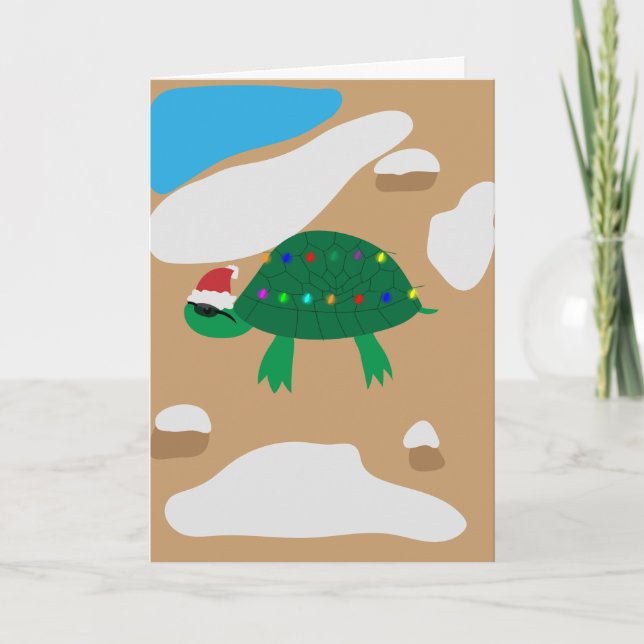 Tarjeta Festiva Turtley Awesome Navidades (Anverso)