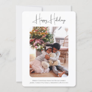 Tarjeta Festiva Tus fotos personalizadas Felices Fiestas Navidades