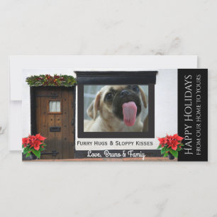 Tarjeta Festiva Tus Navidades de perros Licuando Vidrio