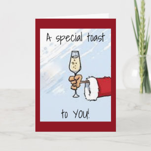 TARJETA FESTIVA **TWIN**...SANTA TIENE UNA "TÚA DE NAVIDADES SÓLID