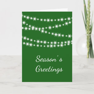 Tarjeta Festiva Twinkle ilumina feriado de saludos de temporada ve