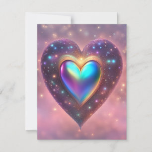 Tarjeta Festiva Twinkle Star Heart