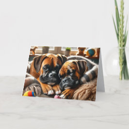 Tarjeta Festiva Two Boxers, One Heart: Un Vale Perfectamente Emoci